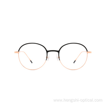 New Fashion Optical Blue Light Reading Metal Retro Round Frame Glasses